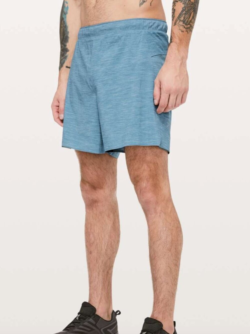 Lululemon Surge Short Liner 6", Heather Allover Blue Cast Utility Blue